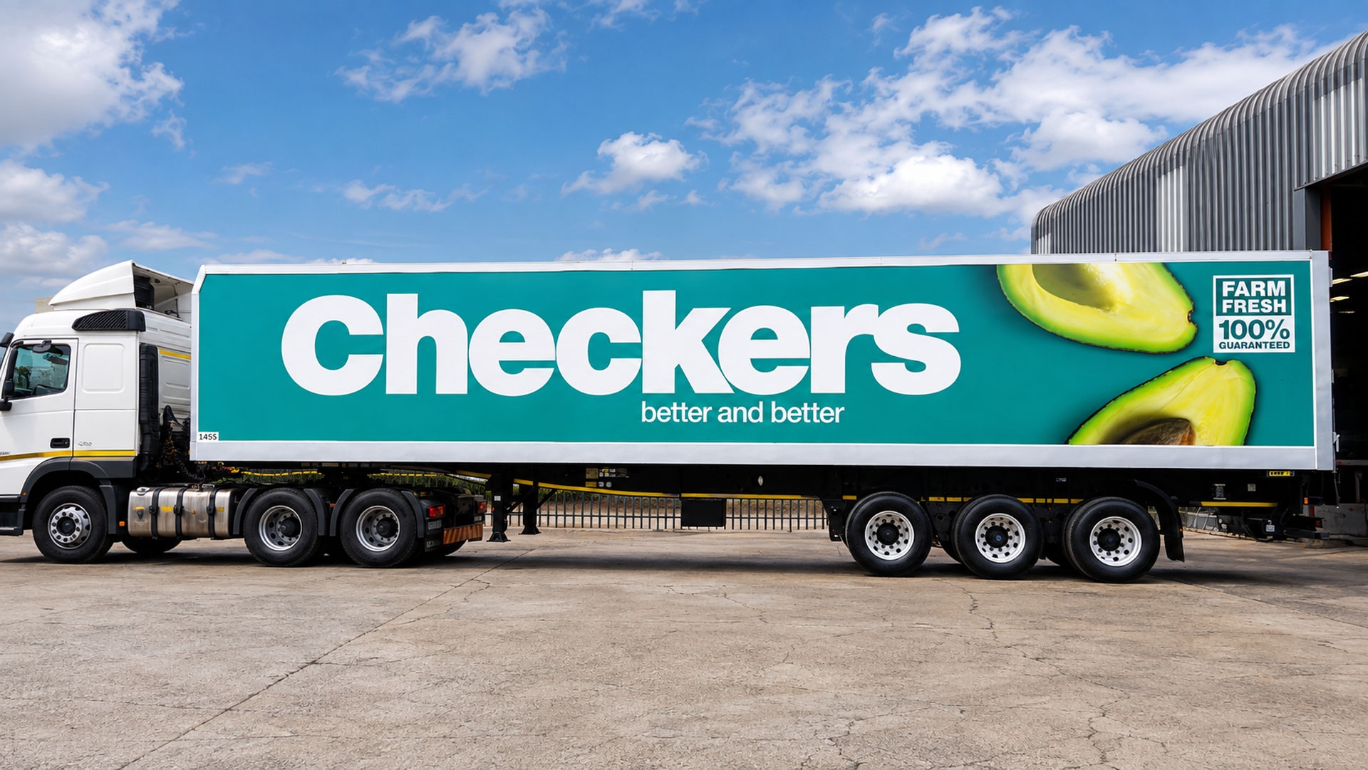 Checkers-branded trailer signage installed by Craze Signs
